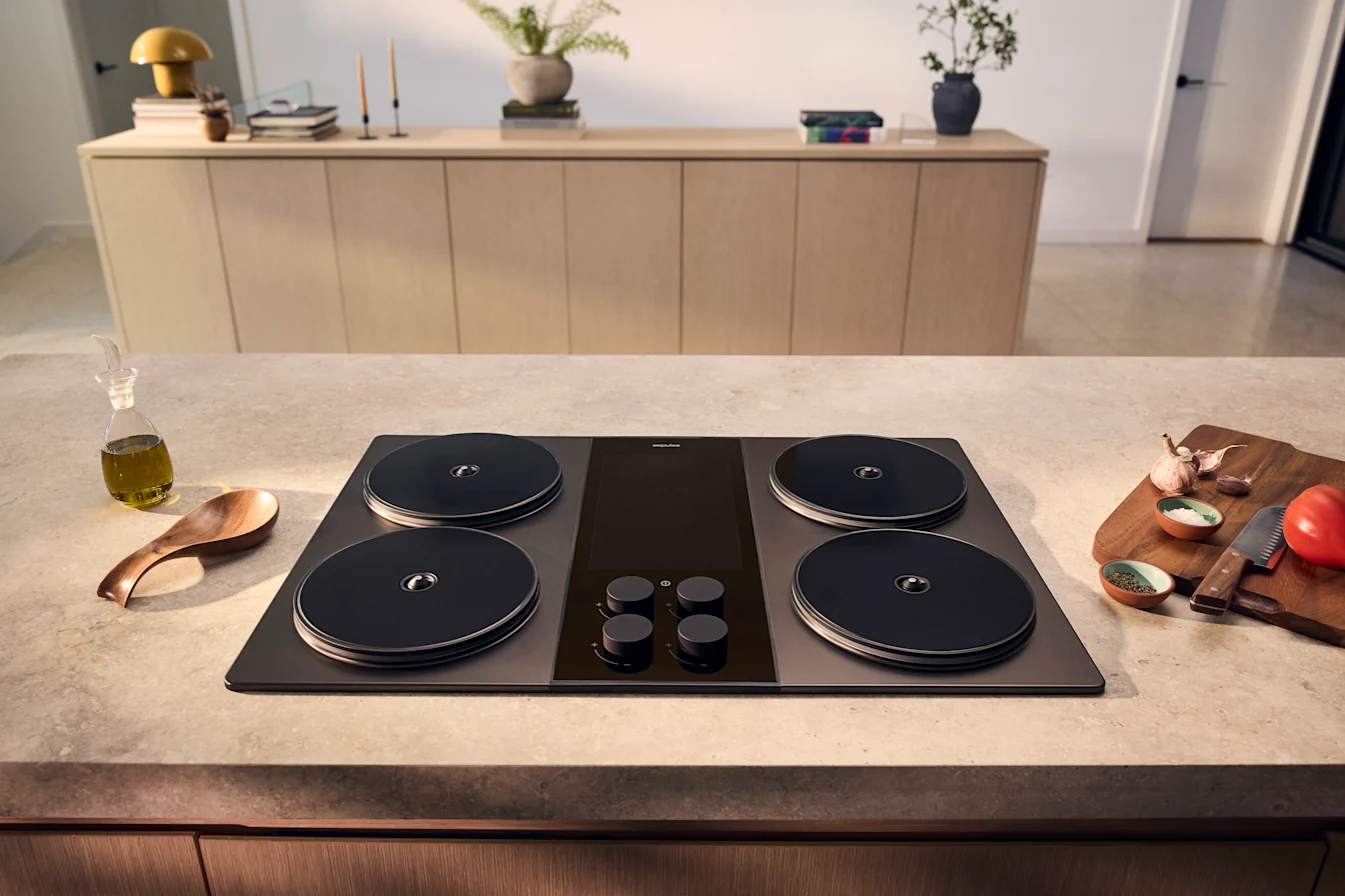 The Impulse Cooktop set into a stone counter