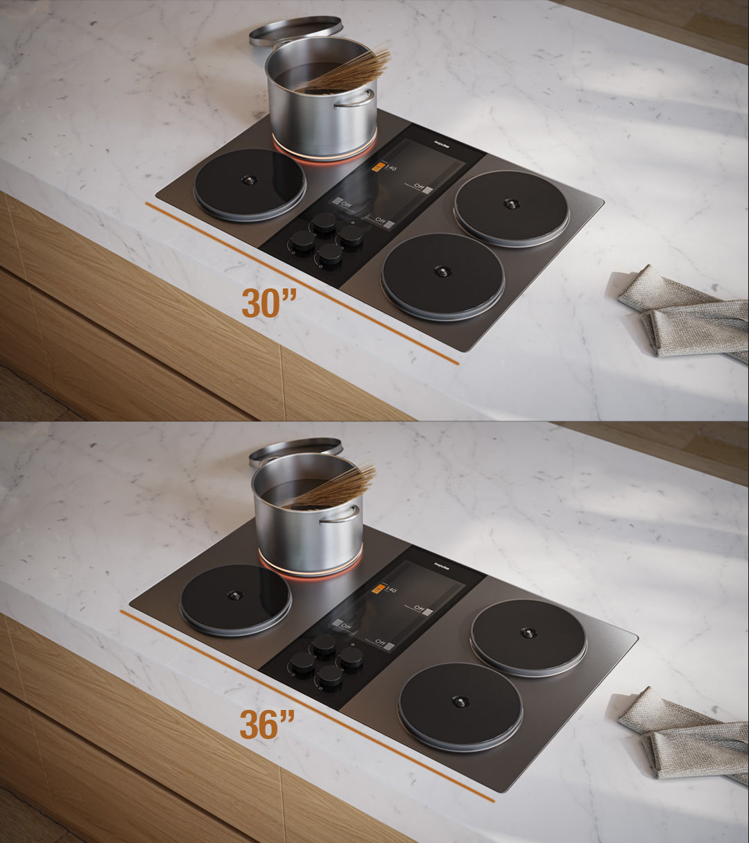 30-inch and 36-inch size comparison